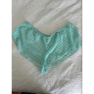 Forever 21 Polka Dot Pajama‎ Sleep Shorts Aqua Blue Size L